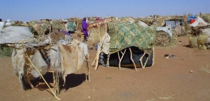 Displaced persons camp in Darfur