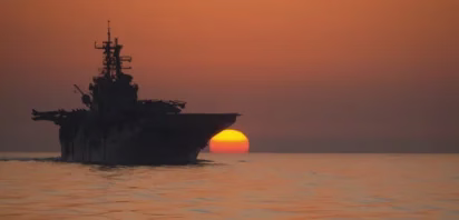 U.S. Navy ship at sea