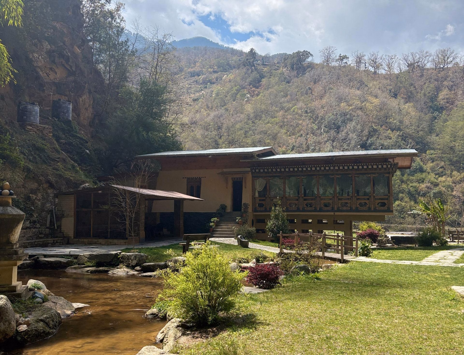 The tranquil setting of the Willing Waterfall Café