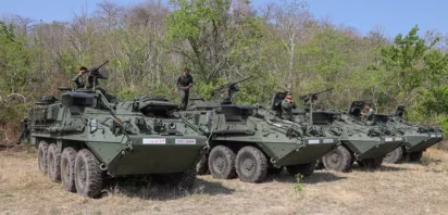 Royal Thai Army Stryker training