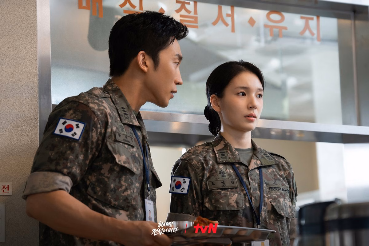 Lee Hong Nae and Han Dong Hee on set