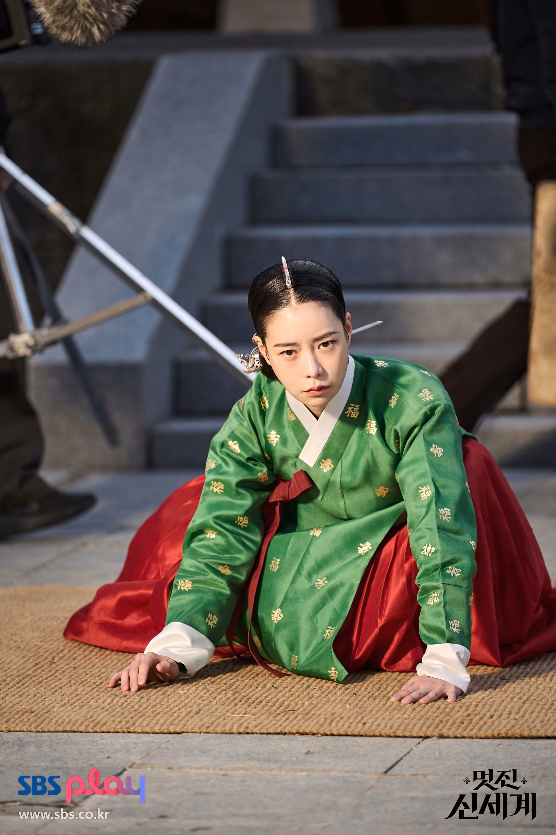 Lim Ji Yeon in character on the drama set