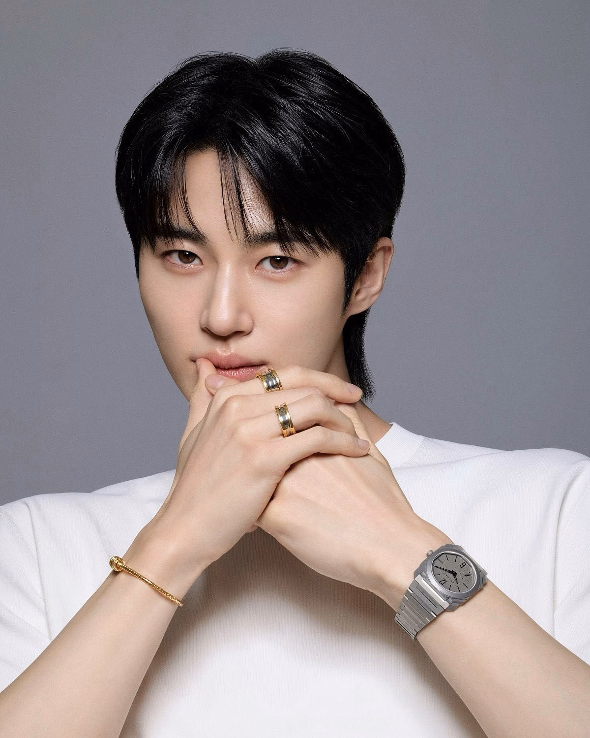 Byeon Woo Seok showcasing BVLGARI jewelry
