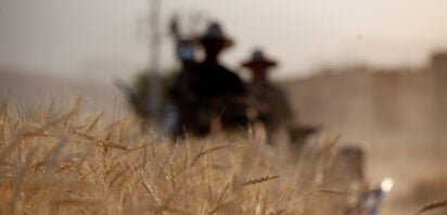 Iranian farmer affected by drought