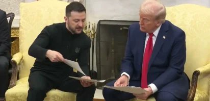 President Trump and Ukrainian President Zelenskyy in the Oval Office