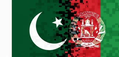 Flags of Pakistan and Afghanistan