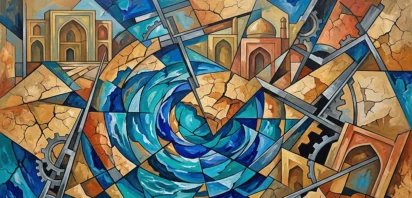 Aerial view of water scarcity in Iran