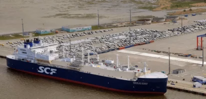 LNG tanker in action, a symbol of trade