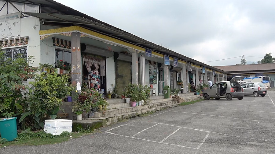 A bustling view of Gyaney Market