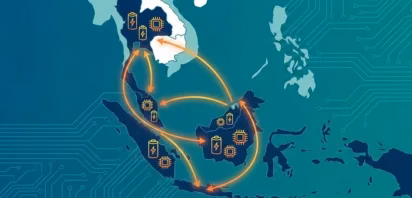 Map of Southeast Asia highlighting mineral-rich areas