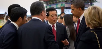 Global leaders discussing AI implications