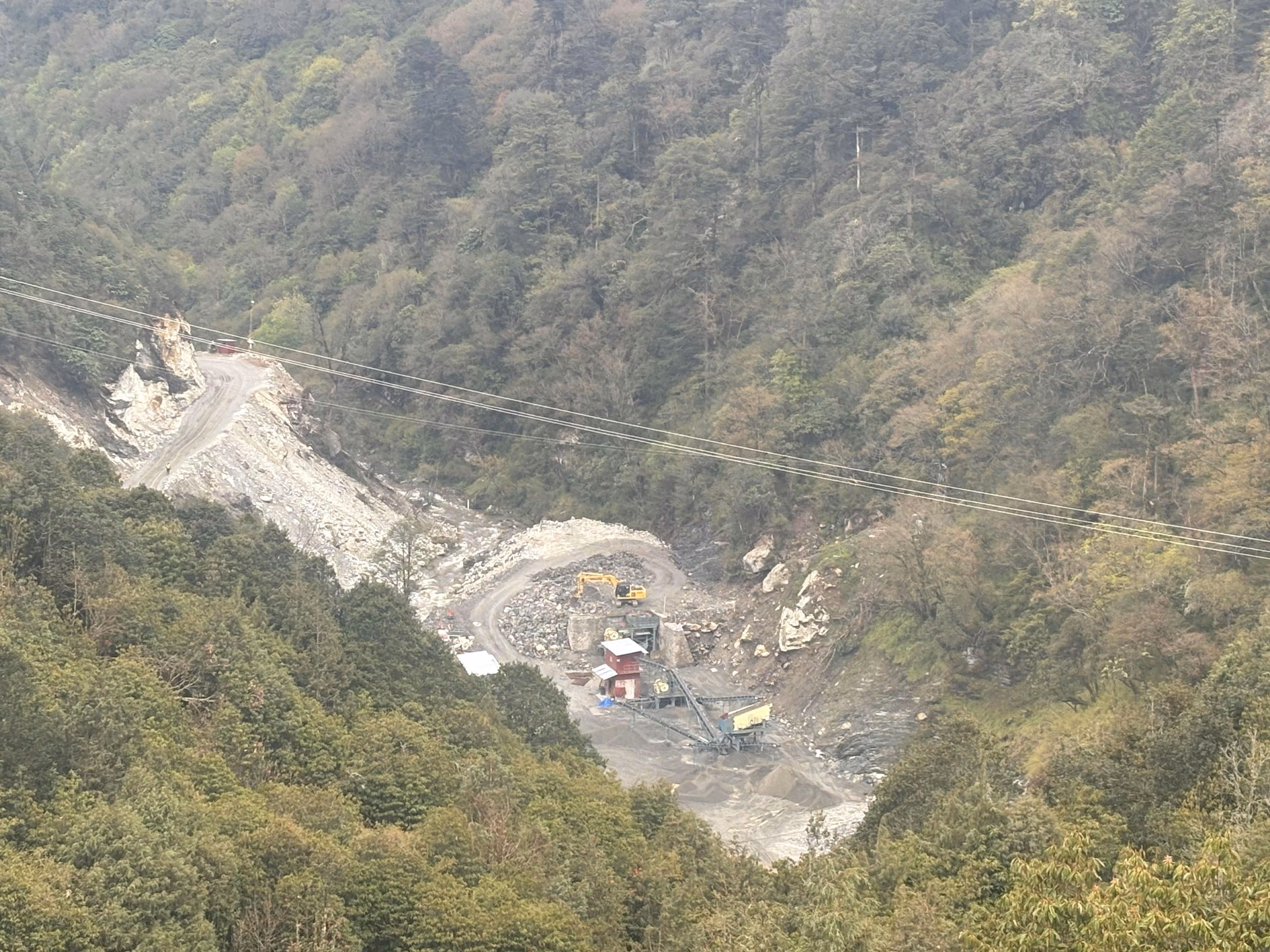 Project machinery at work