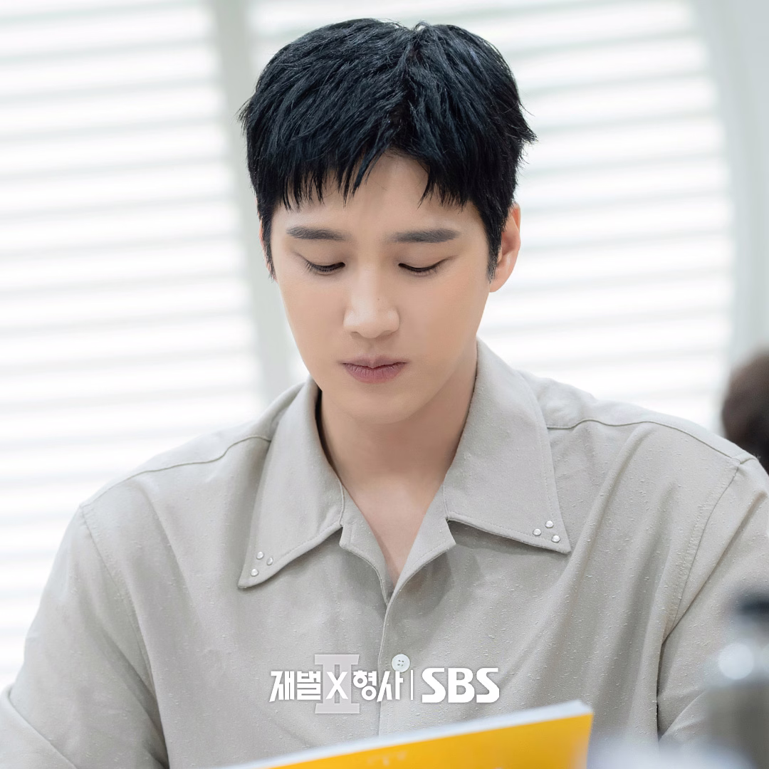 Ahn Bo Hyun and Jung Eun Chae at the script reading