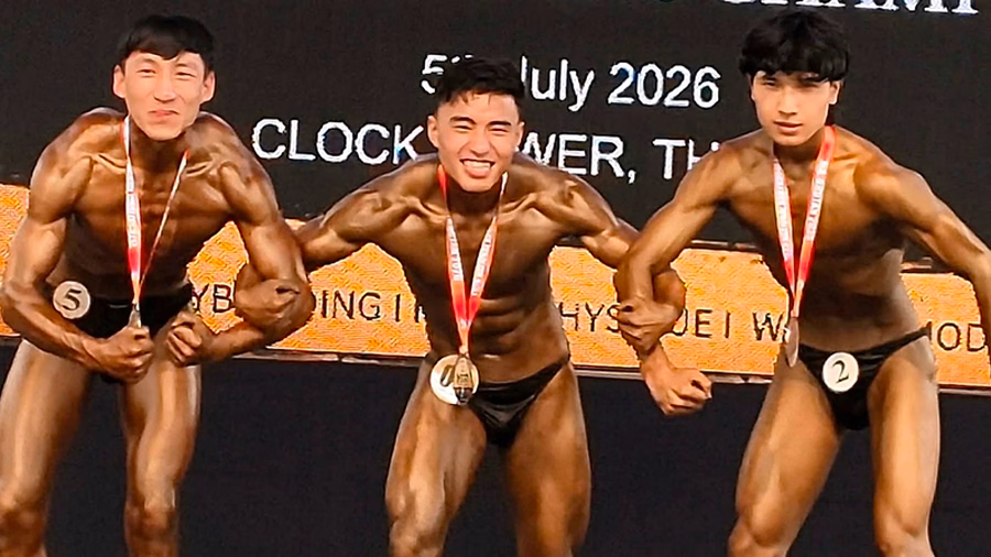 Dorji Gyeltshen poses with his trophy