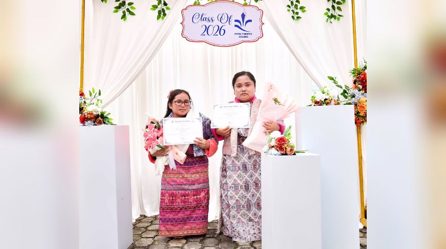 Chimi Dema and Sapuna Subba at Bhutan Insurance Limited