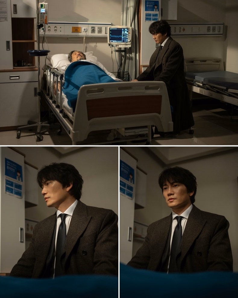 Ji Sung holding Jung Jin Young's hand in hospital scene from The Apartment Job