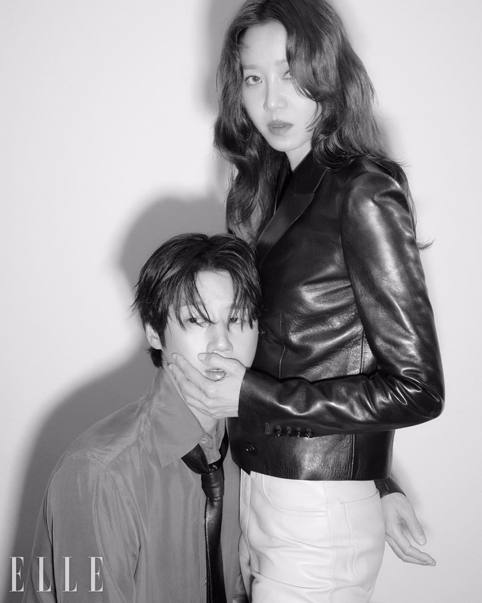 Kong Hyo Jin and Jung Jun Won posing together for A Bona Fide Killer promotional content