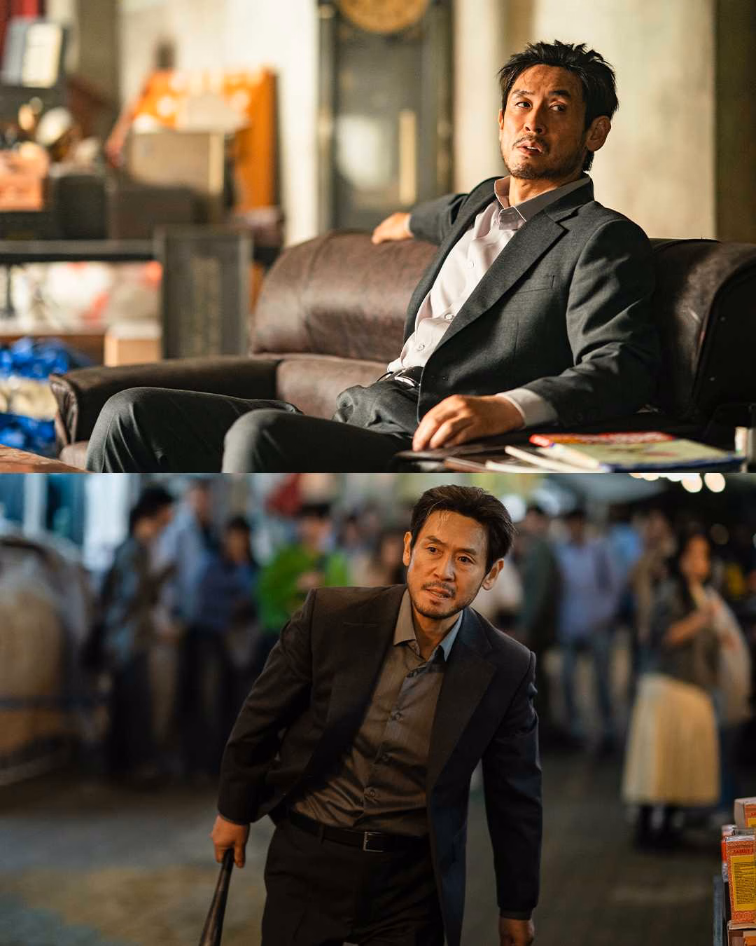 Sul Kyung Gu as loan shark Noja displays intense determination