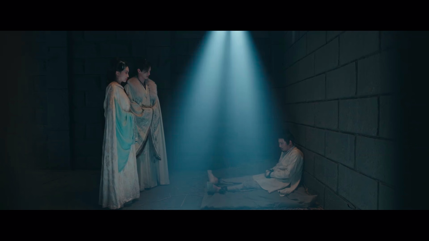 A moment of vulnerability between the protagonists