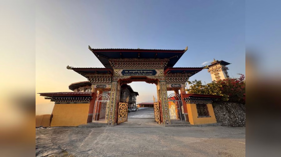 Milarepa Lhakhang monastery in Phuentshogling showcasing Bhutanese spiritual architecture
