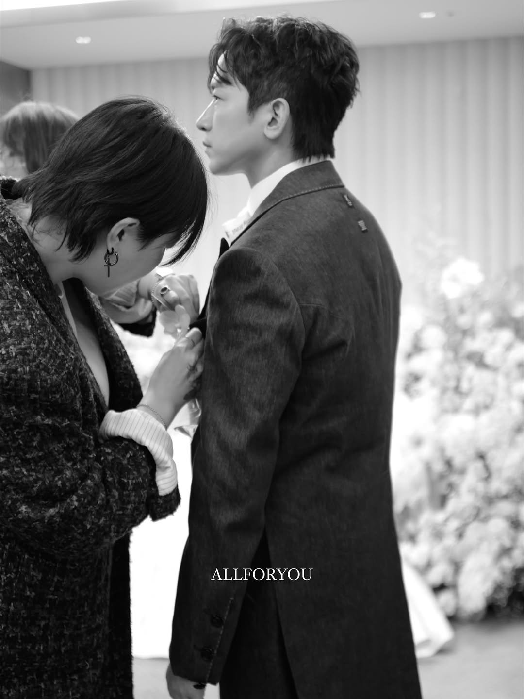 Lee Min Woo and Lee Ami sharing a tender moment