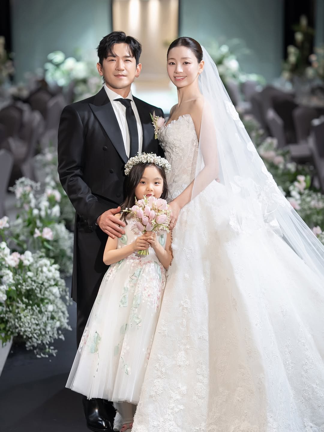 The happy couple sharing a moment