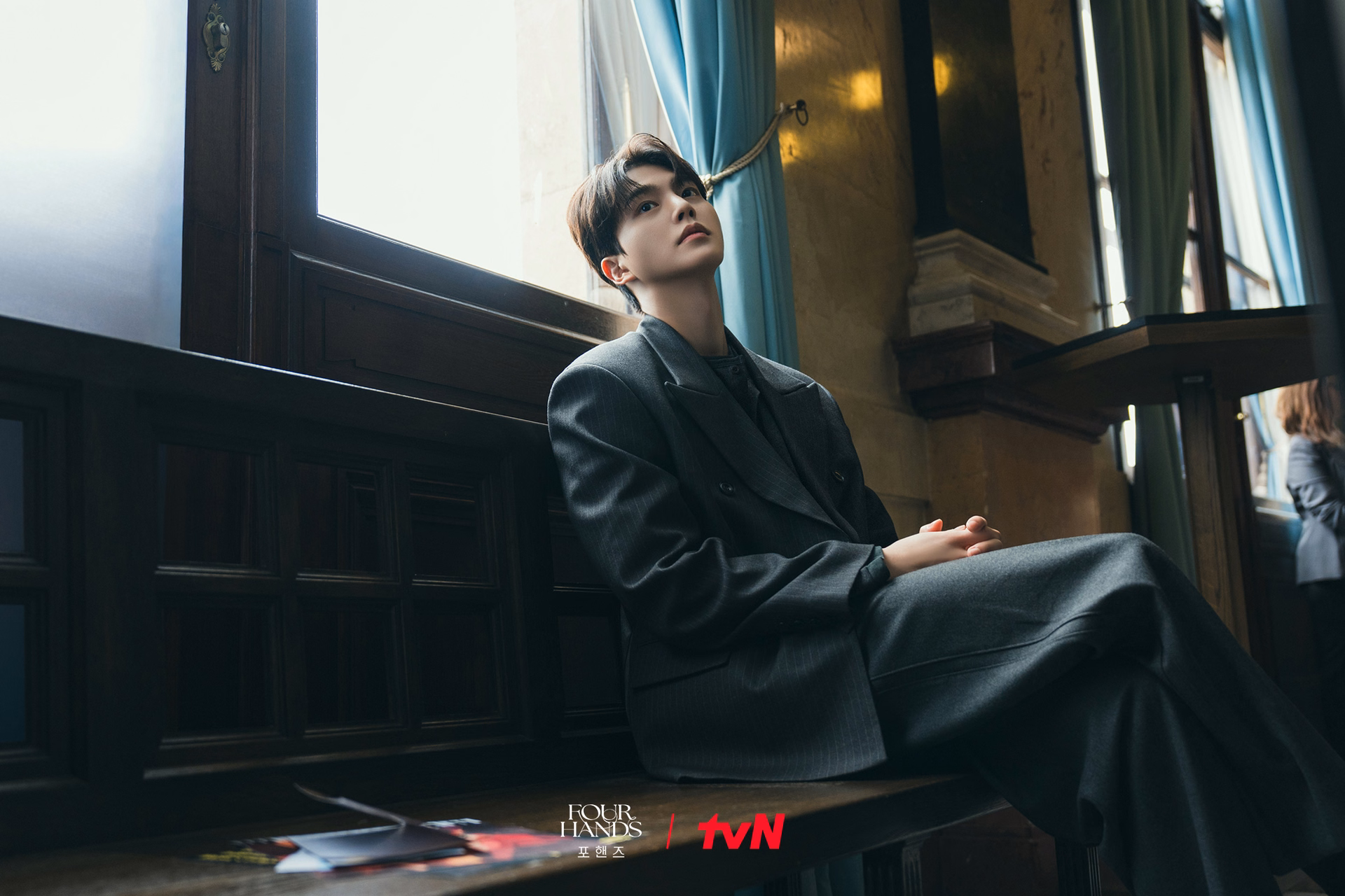 Song Kang portraying pianist character in Four Hands, Two Sonatas