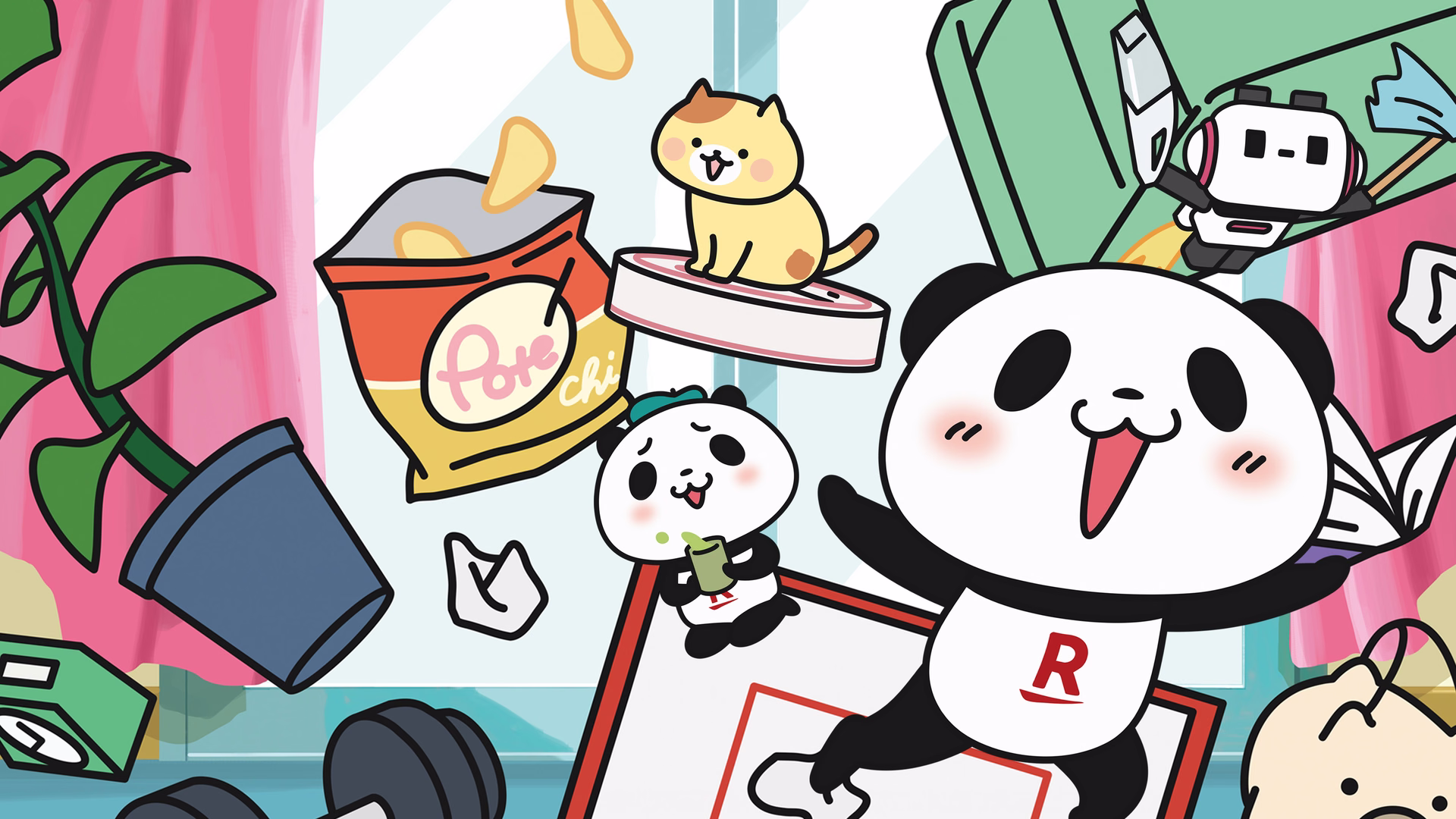 Okaimono Panda anime with cute characters