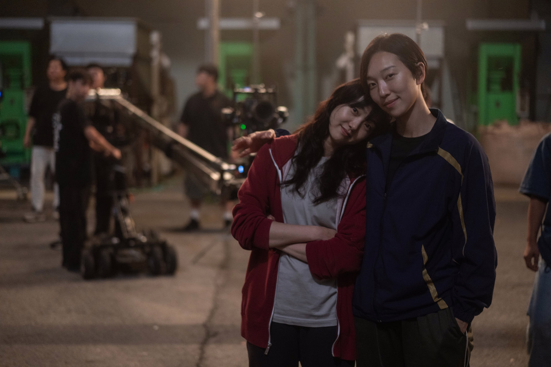 Lee Dong Wook discussing scene direction with production team