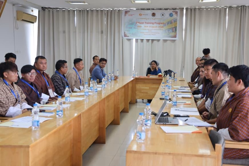 Advanced solar training session with engineers working on PVsyst modeling systems at CST Phuentsholing