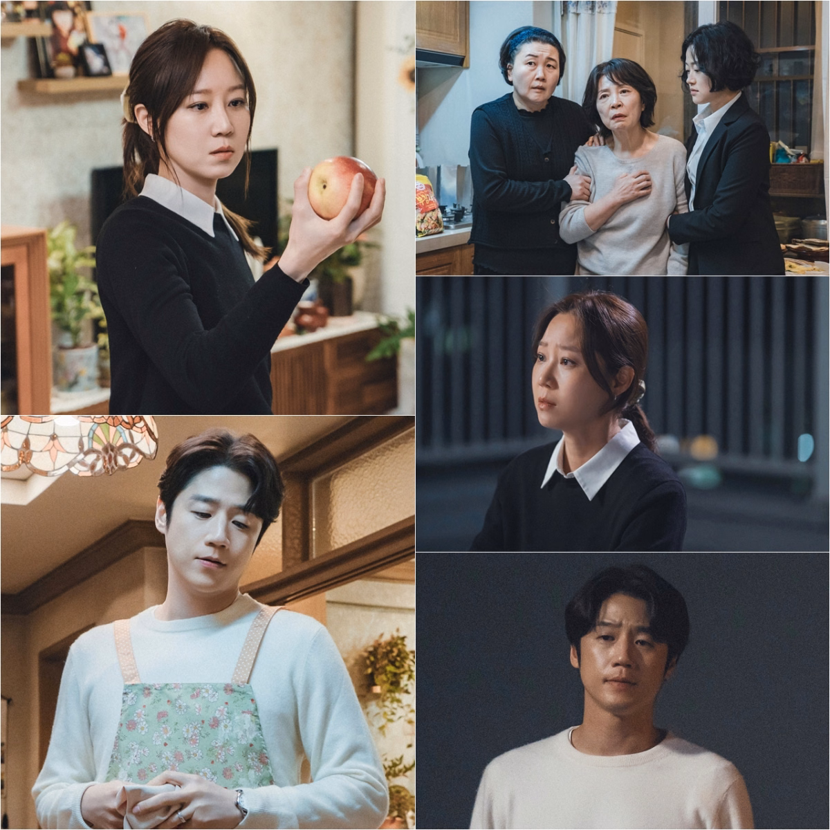 Kong Hyo Jin catches an apple in A Bona Fide Killer with her killer reflexes