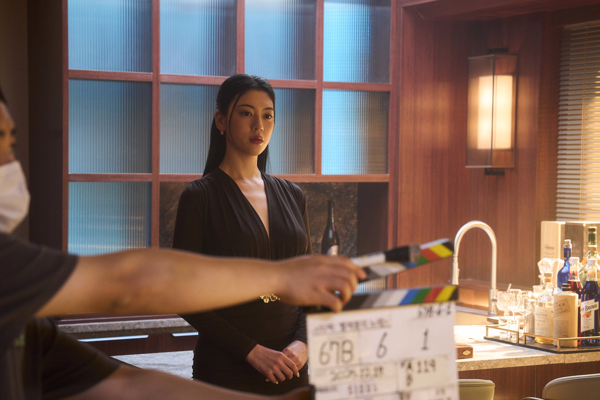 Ayaka Miyoshi displays her focused intensity on set during filming of Tazza 4