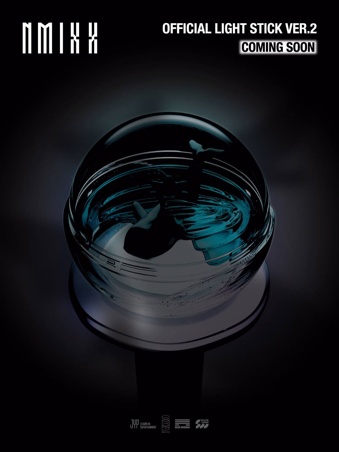 NMIXX official light stick teaser announcement showcasing the new version design