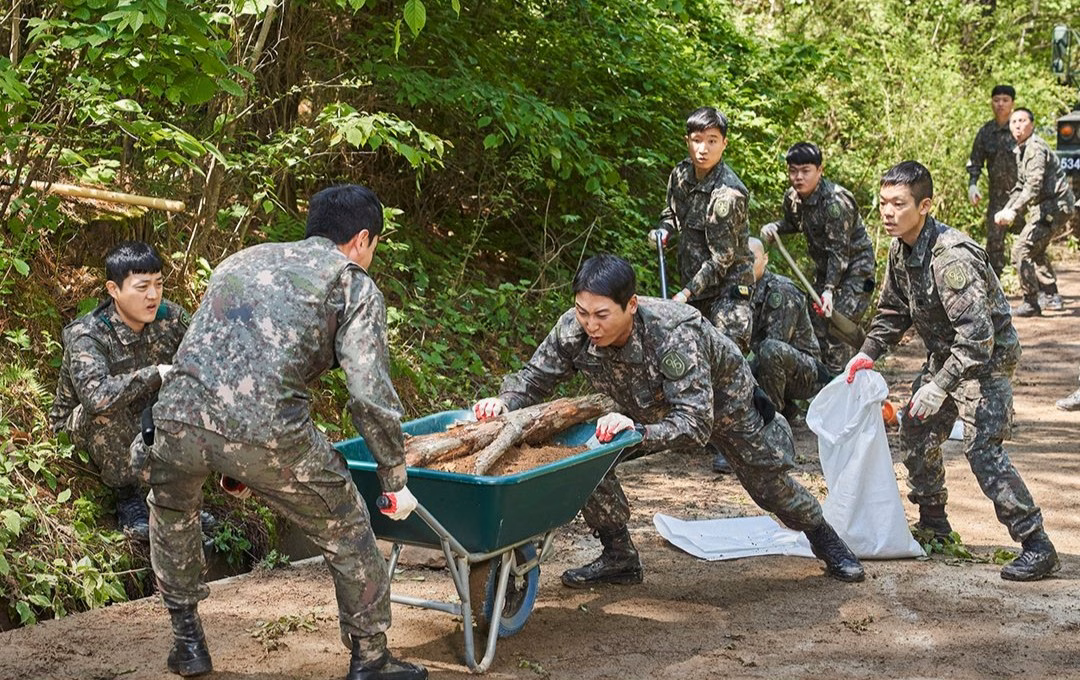 Soldiers during a civilian support mission