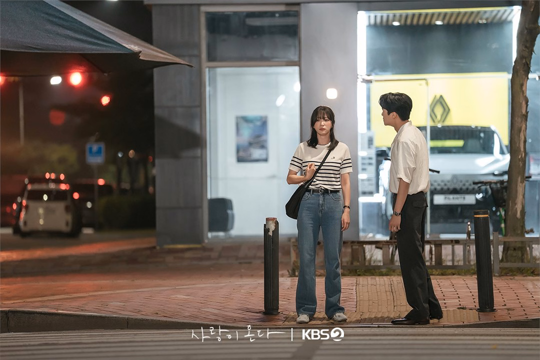 A pivotal moment from Love on the Menu showing emotional tension between the leads