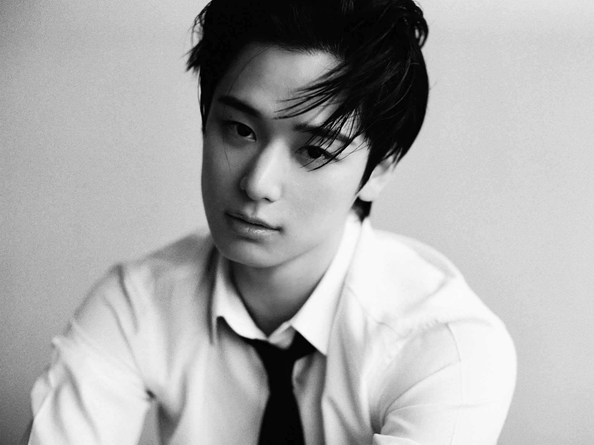 Juyeon in artistic dramatic pose