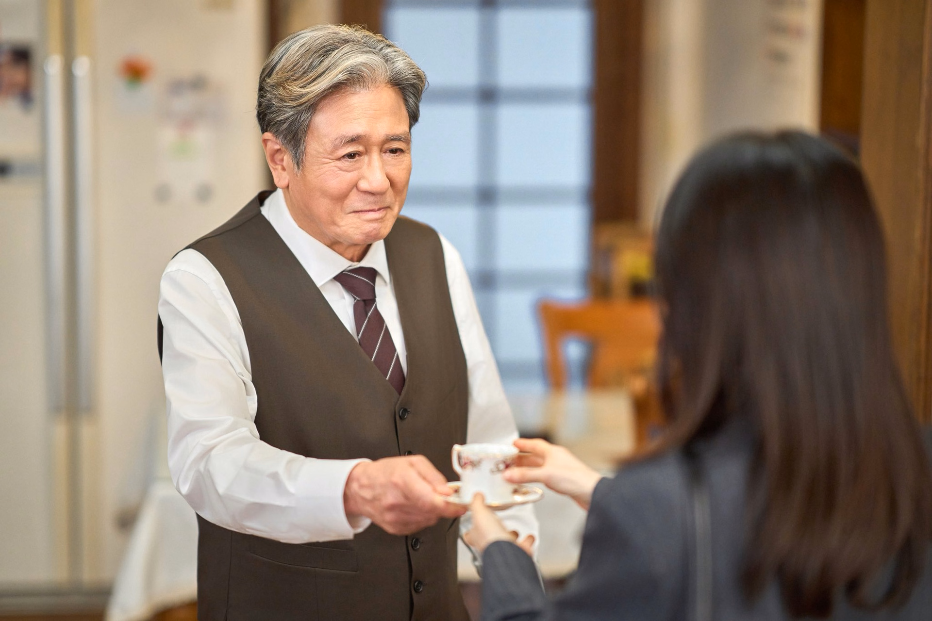 Choi Min Sik in a contemplative moment at work