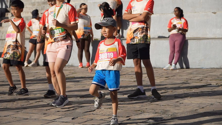 Marathon participants in action during the Thimphu Marathon event