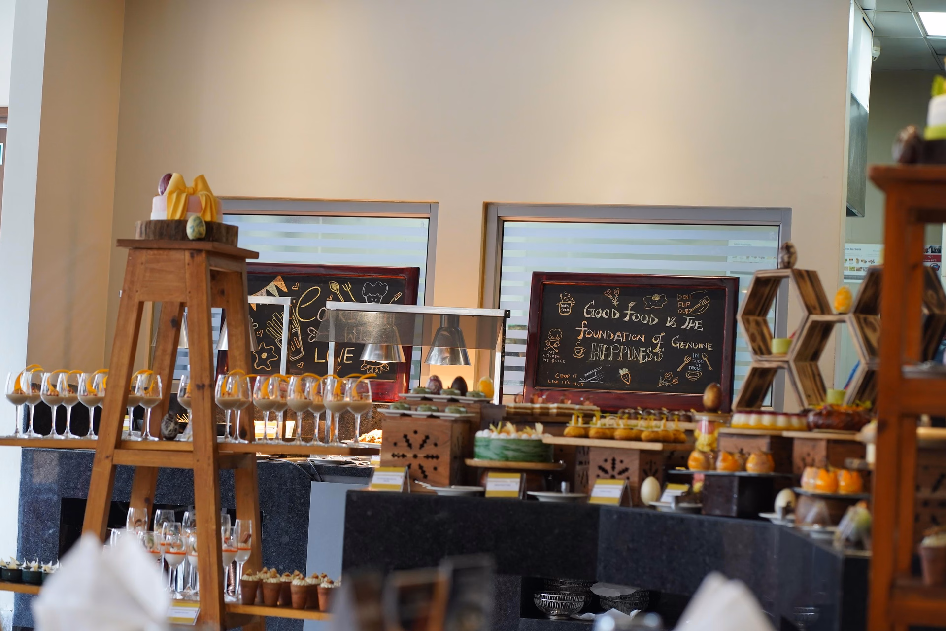 Delicious brunch spread at Le Méridien