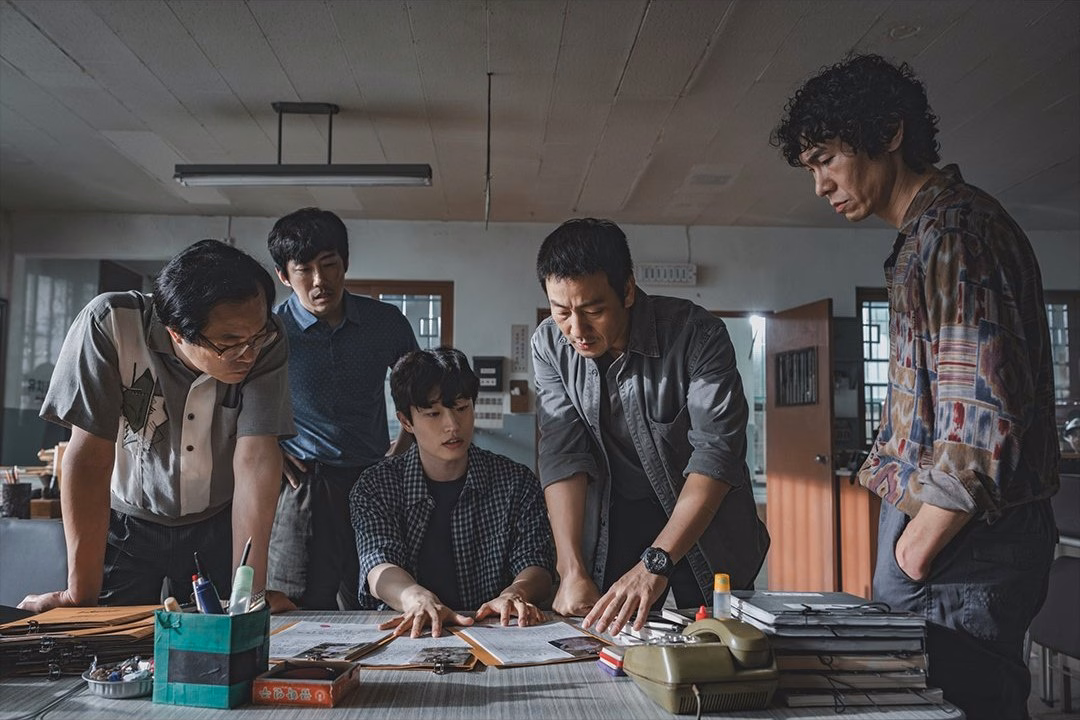 Intense scene with law enforcement officers