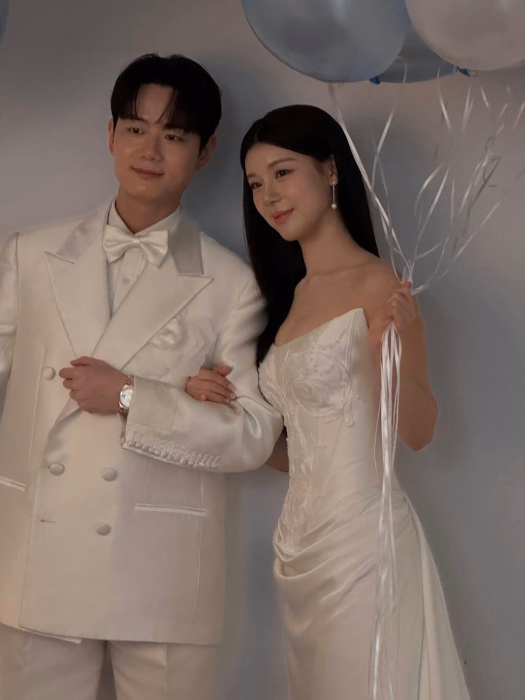 The couple sharing a candid laugh